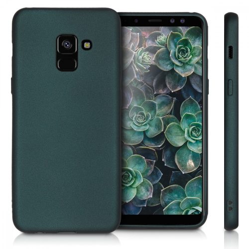Husa Samsung Galaxy A8 (2018), Silicon, Verde, 45634.14