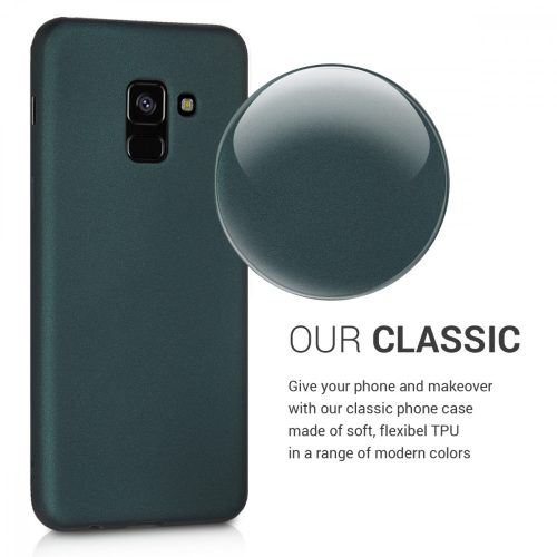 Husa Samsung Galaxy A8 (2018), Silicon, Verde, 45634.14