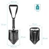 Lopata pliabila Navaris pentru camping, 57x15x5 cm, multifunctionala cu husa, 46855.2.01