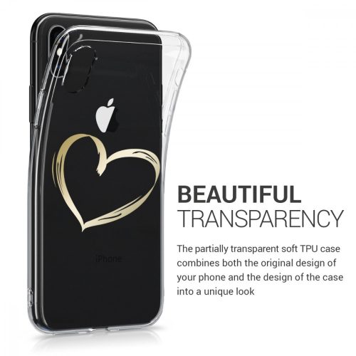 Husa Apple iPhone X / iPhone XS, Silicon, Gold, 42505.17