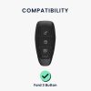 Husa Cheie Auto pentru Ford - 3 Butoane - Keyless Go, Silicon, Negru, 44708.08