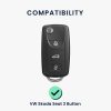Husa Cheie Auto pentru VW / Skoda / Seat - 3 Butoane, Silicon, Negru, 46965.01