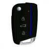 Husa Cheie Auto pentru VW - 3 Butoane, Silicon, Negru, 46967.04