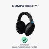 Set 2 Perne de urechi pentru casti Sennheiser HD580/HD600/HD650, Kwmobile, Negru, Textil, 47098.01