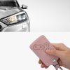Husa Cheie Auto pentru Renault / Dacia - 4 Butoane - Keyless Go, Piele ecologica, Roz, 46356.03
