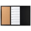Tabla magnetica Navaris 3-in-1 pluta / tabla alba / tabla, 60 x 40 cm, 47164.01
