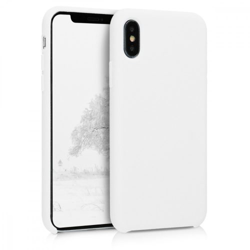 Husa Apple iPhone X / iPhone XS, Silicon, Alb, 42495.02