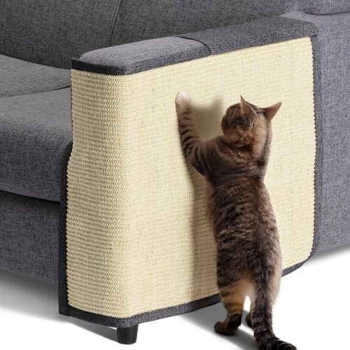 Protectie impotriva zgarieturilor pentru Pisici, 50x70 cm, Sisal, Gri, 47363.02