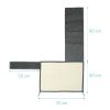Protectie impotriva zgarieturilor pentru Pisici, 50x70 cm, Sisal, Gri, 47363.02