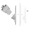 Set 2 Prize duble de retea RJ45 cu 4 mufe CAT 6A, Kwmobile, Alb, Metal, 45360.02