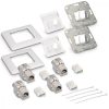 Set 2 Prize duble de retea RJ45 cu 4 mufe CAT 6A, Kwmobile, Alb, Metal, 45360.02