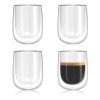 Set 4 pahare Navaris cu perete dublu, 450 ml, izolate termic, sticla borosilicata, 47547.01.3