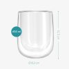 Set 4 pahare Navaris cu perete dublu, 450 ml, izolate termic, sticla borosilicata, 47547.01.3