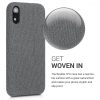 Husa Apple iPhone XR, Textil, Gri, 46974.02