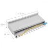 Patch Panel Cat6 cu 12 porturi RJ45 si montare pe perete, Kwmobile, Gri, Metal, 47695.02