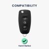 Husa Cheie Auto pentru Ford - 3 Butoane, Silicon, Rose Gold, 48039.93