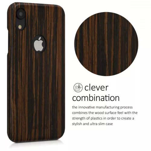Husa Apple iPhone XR, Lemn, Maro, 45958.16