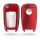 Husa Cheie Auto pentru Opel / Vauxhall - 2-3 Butoane, Silicon, Rosu, 48040.97