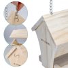 Casuta pentru hranirea pasarilor din lemn de pin Navaris, 17 x 13 x 17.5 cm, Maro, 48200.01