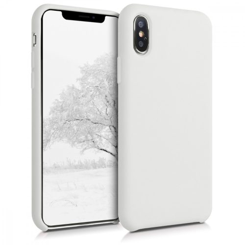 Husa Apple iPhone X / iPhone XS, Silicon, Alb, 46313.02