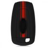 Husa Cheie Auto pentru Ford - 2 Butoane - Keyless Go, Silicon, Rosu, 48502.01