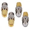 Set 4 Adaptori F mama la SMA masculin, Kwmobile, Argintiu/Auriu, Metal, 48523.07