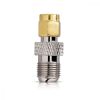 Set 4 Adaptori F mama la SMA masculin, Kwmobile, Argintiu/Auriu, Metal, 48523.07