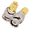 Set 4 Adaptori coaxiali pentru antena radio, Kwmobile, Argintiu/Auriu, Metal, 48523.06