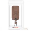 Husa Cheie Auto pentru Renault / Dacia - 4 Butoane - Keyless Go, kwmobile, Piele ecologica, Maro, 48563.05