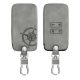 Husa Cheie Auto pentru Renault / Dacia - 4 Butoane - Keyless Go, Piele nabuc, Gri, 48565.01