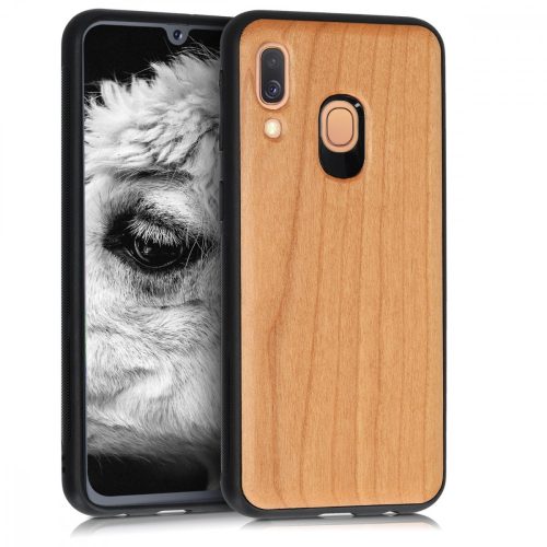 Husa Samsung Galaxy A40, Lemn, Maro, 48551.18