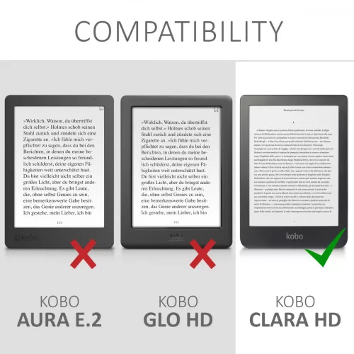 Husa pentru Kobo Clara HD, Piele ecologica, Verde, 46214.71