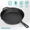 Tigaie din fonta Navaris - 30 cm - negru, 48585.01