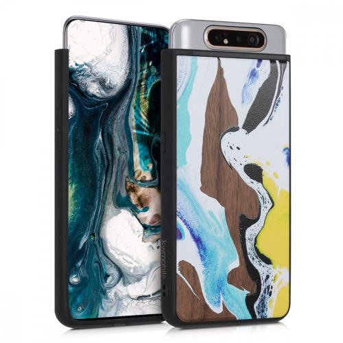 Husa Samsung Galaxy A80, Lemn, Maro, 48664.01