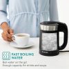 Fierbator de voiaj Navaris dublu perete, 1100W, 0,5L, portabil, ideal camping, negru, 48676.01