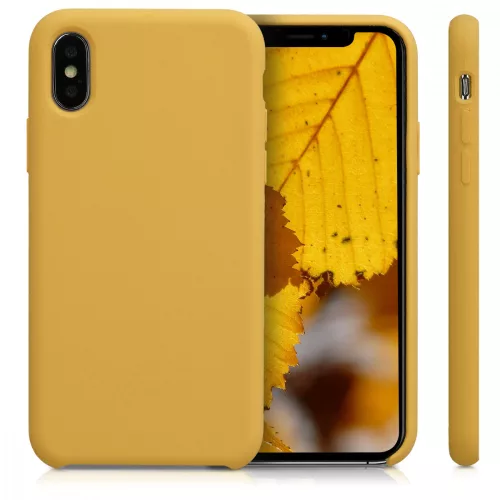 Husa Apple iPhone X / iPhone XS, Silicon, Galben, 42495.143