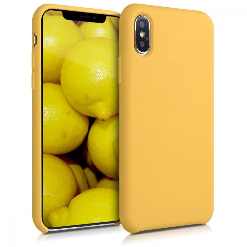 Husa Apple iPhone X / iPhone XS, Silicon, Galben, 46313.143