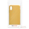 Husa Apple iPhone X / iPhone XS, Silicon, Galben, 46313.143