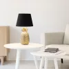 Lampa de masa Navaris, design ananas, 40 cm, soclu E27, ambient interior, negru/auriu, ceramica