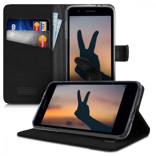 Husa LG K8 (2018) / K9, Textil, Negru, 44550.73