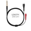 Cablu pentru casti Sennheiser HD560/HD540/HD414, Kwmobile, Negru, Plastic, 49424.01