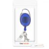 Set 2 Brelocuri retractabile pentru insigne, Kwmobile, Albastru, Plastic, 49433.04