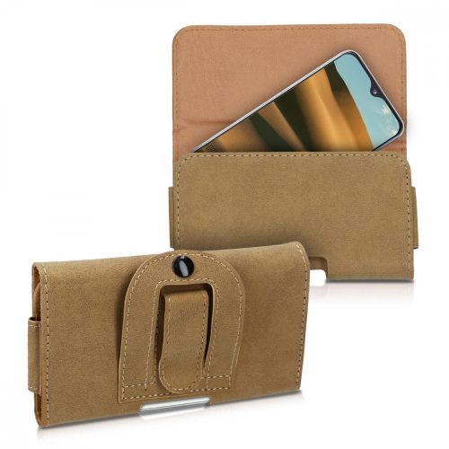 Husa Universala telefon, Piele ecologica, Maro, 49434.05