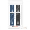 Set 2 Curele pentru Huawei Watch GT (46mm), kwmobile, Silicon, Albastru / Gri, 49589.01