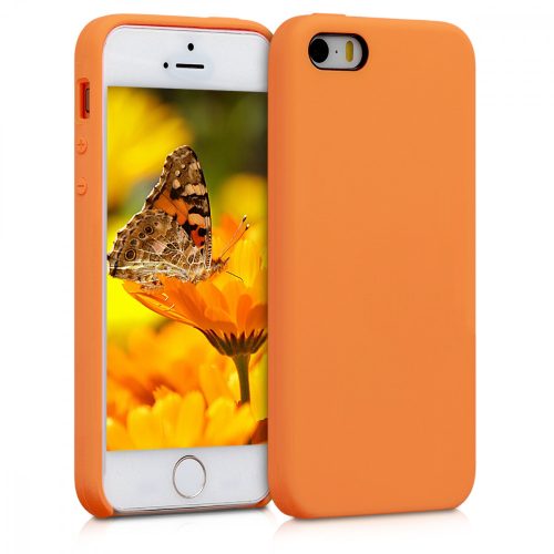 Husa Apple iPhone 5 / iPhone 5s / iPhone SE, Silicon, Portocaliu, 42766.150