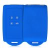 Husa Cheie Auto pentru Renault / Dacia - 4 Butoane - Keyless Go, Silicon, Albastru, 48035.04