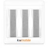 Set 3 Suporti tip inel pentru telefon, Kwmobile, Alb, Plastic, 43997.03