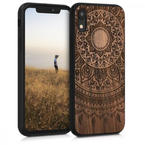 Husa Apple iPhone XR, Lemn, Maro, 46748.05