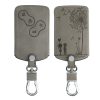 Husa Cheie Auto pentru Renault / Dacia - 4 Butoane - Keyless Go, Piele nabuc, Gri, 48568.04