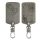Husa Cheie Auto pentru Renault / Dacia - 4 Butoane - Keyless Go, Piele nabuc, Gri, 48568.04